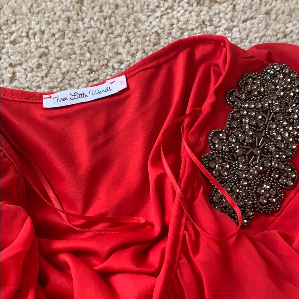 Jackie O red dress one shoulder size S - Picture 13 of 16
